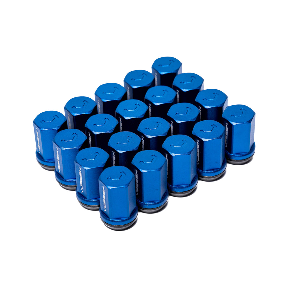 Vossen Vossen 35mm Lug Nut - 14x1.5 - 19mm Hex - Cone Seat - Blue (Set of 20) - Front View