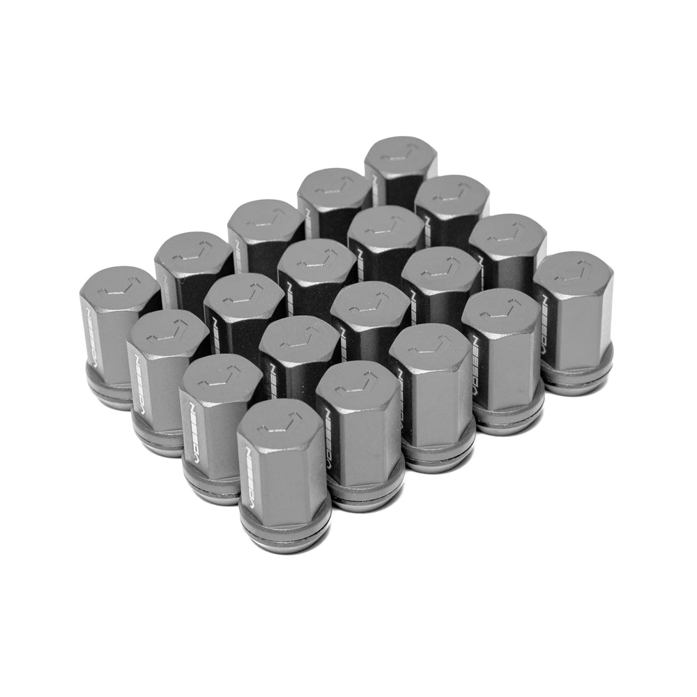 Vossen Vossen 35mm Lug Nut - 14x1.5 - 19mm Hex - Cone Seat - Silver (Set of 20) - Front View