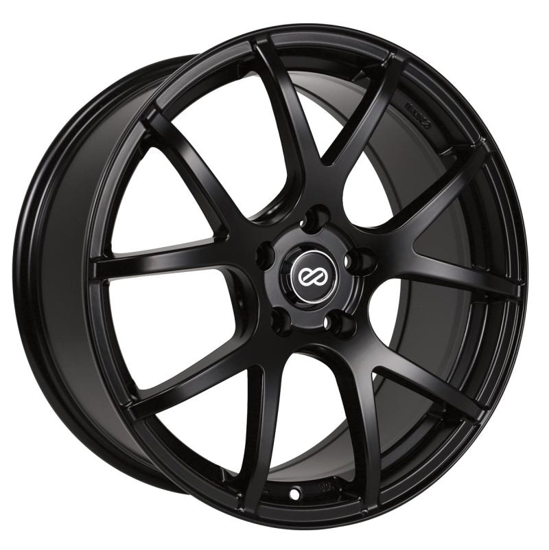 Enkei Enkei M52 17x7.5 38mm Offset 5x108 Bolt Pattern 72.6mm Bore Dia Matte Black Wheel - Front View