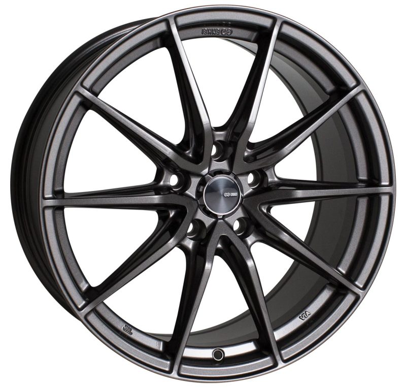 Enkei Enkei DRACO 18x8.0 5x108 40mm Offset 72.6mm Bore Anthracite Wheel - Front View