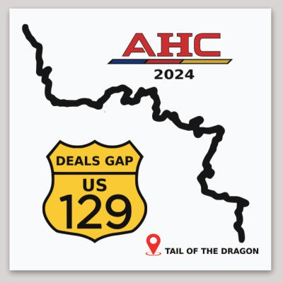 Limited Edition AHC 2024 Tail of the Dragon Decal - 3x3 inch glossy sticker Deals Gap Event