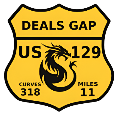 AHC Tail of the Dragon US-129 vinyl decal – 2.78×2.75 inch road sign design”
