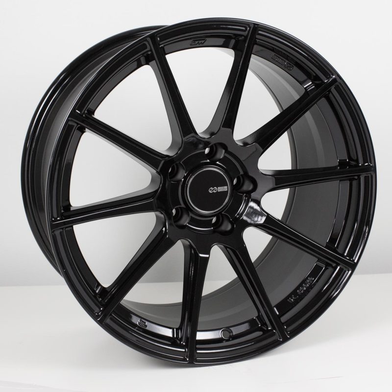 Enkei Enkei TS10 18x8.5 45mm Offset 5x100 Bolt Pattern 72.6mm Bore Dia Black Wheel - Front View