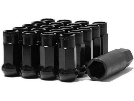 Wheel Mate Wheel Mate Muteki SR48 Open End Lug Nuts - Black 12x1.50 48mm - Front View
