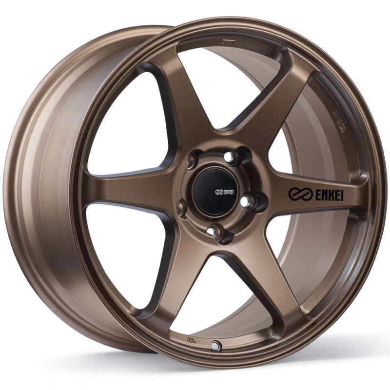 Enkei Enkei T6R 18x8.5 38mm Offset 5x114.3 Bolt Pattern 72.6 Bore Matte Bronze Wheel - Front View