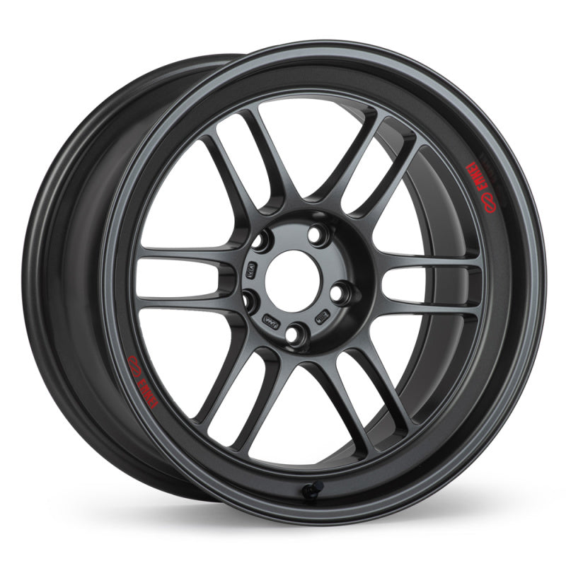Enkei Enkei RPF1RS 18x9.5 5x114.3 12mm Offset 75mm Bore Matte Gunmetal Wheel - Front View