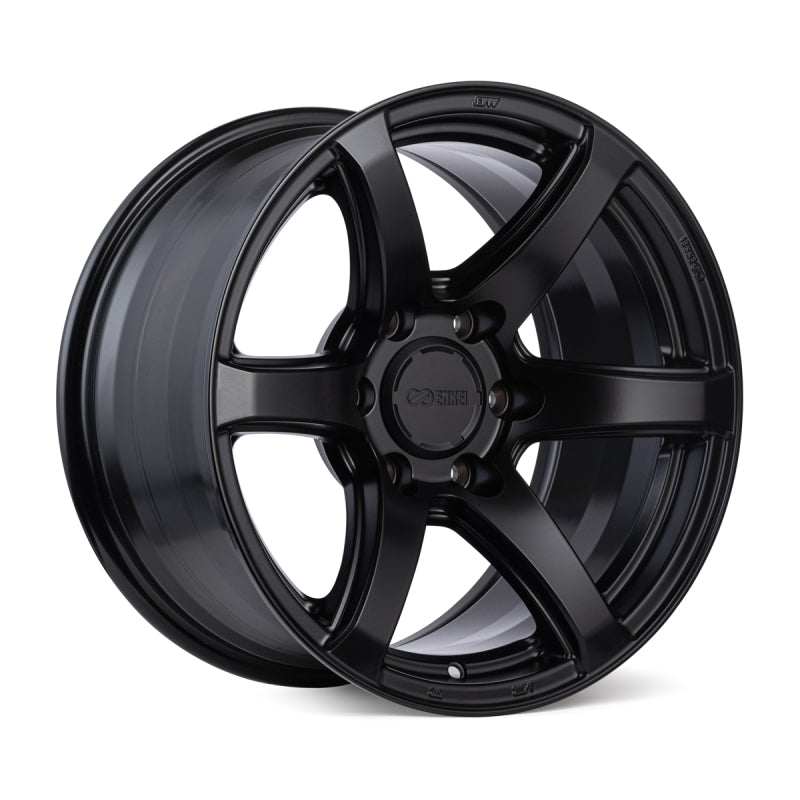 Enkei Enkei T6R 18x8.5 38mm Offset 5x114.3 Bolt Pattern 72.6 Bore Gloss Black Wheel - Front View
