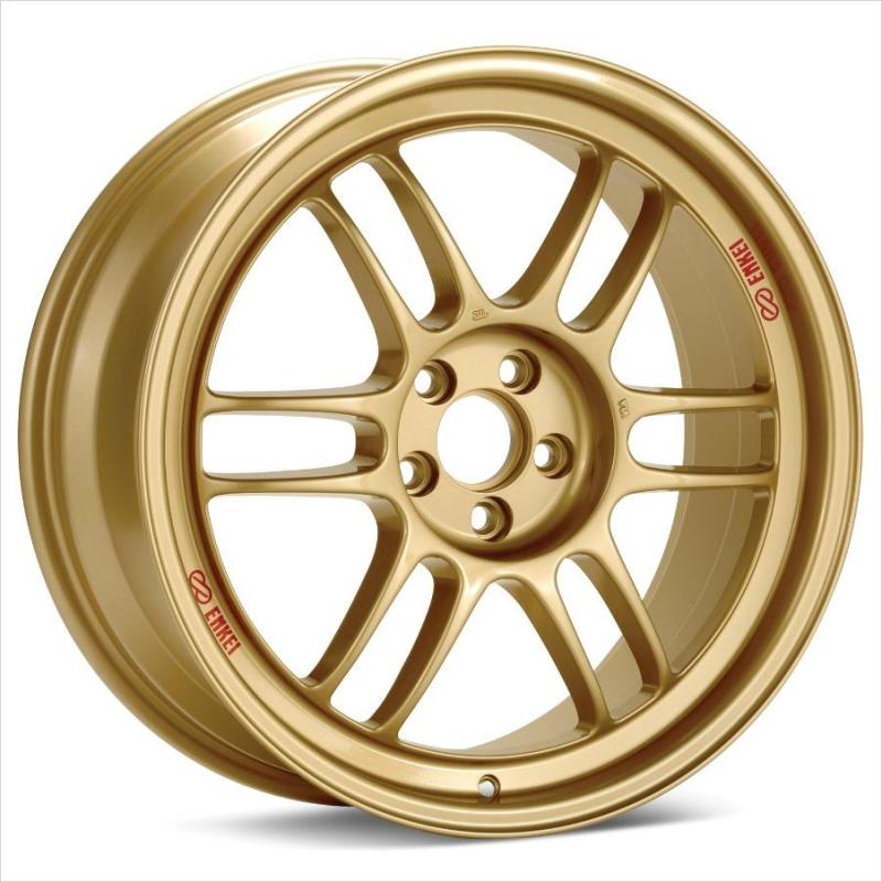 Enkei Enkei RPF1 18x9.5 5x114.3 38mm Offset 73mm Bore Gold Wheel *Special Order Minimum Order of 40* - Front View