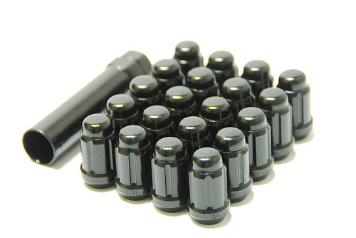 Wheel Mate Muteki Closed End Lug Nuts - Deep Black 12x1.25