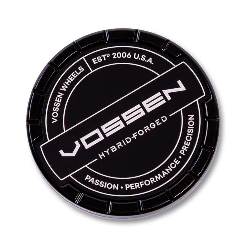 Vossen Vossen Billet Sport Cap - Large - Hybrid Forged - Gloss Black - Front View