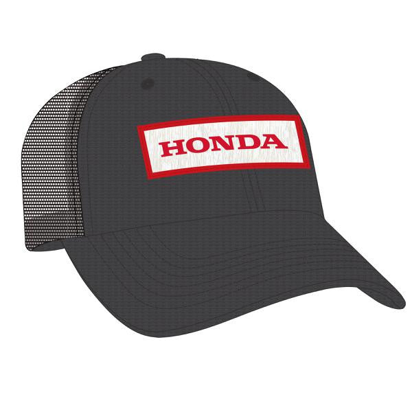 Honda Honda Trucker Grey Mesh Hat with Red Honda Logo - Front View