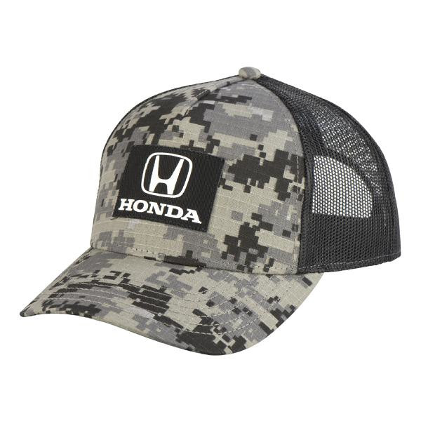 Honda Black Camo Honda Hat - Front View
