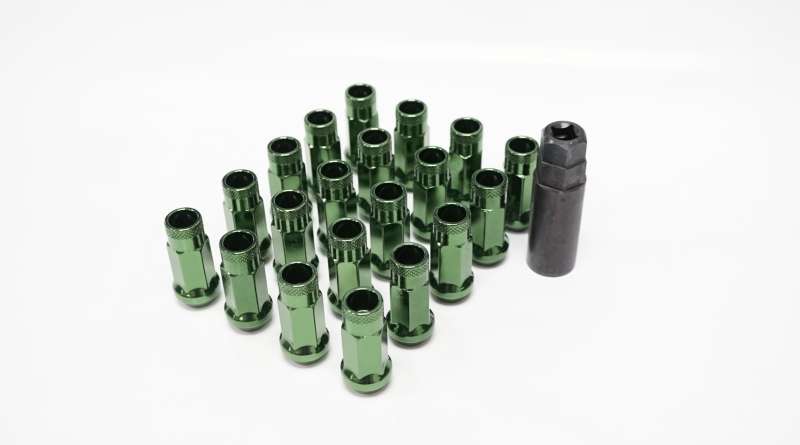 Wheel Mate Wheel Mate 12x1.50 48mm Muteki SR48 Dark Green Open End Lug Nuts - Front View