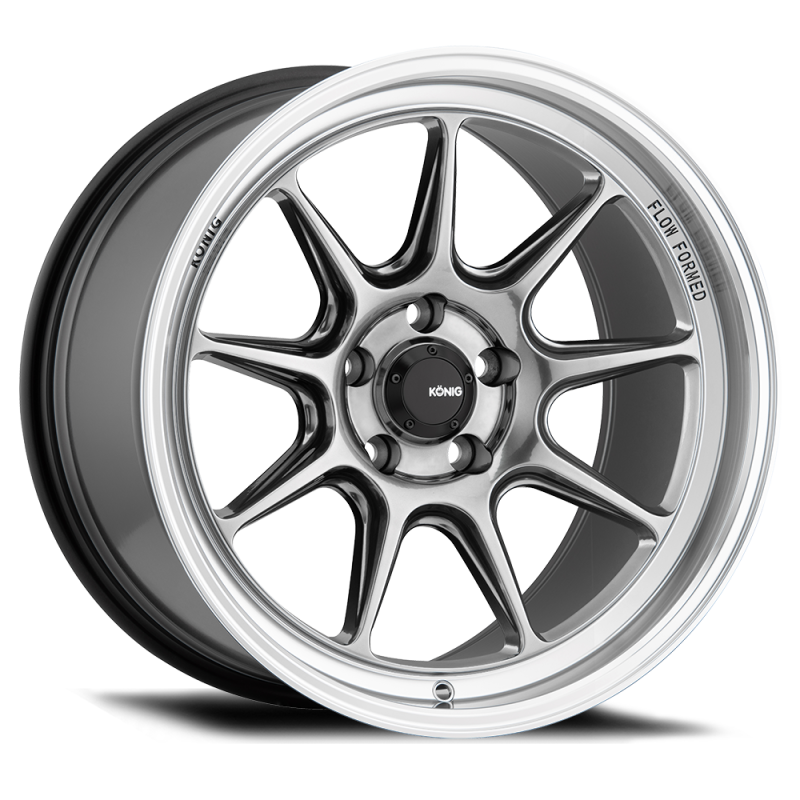 Konig Konig Countergram 15x9 4x100 ET35 Hyper Chrome / Machined Lip - Front View