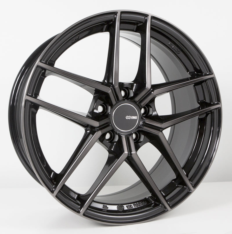 Enkei Enkei TY5 19x8.5 5x114.3 35mm Offset 72.6mm Bore Pearl Black Wheel - Front View