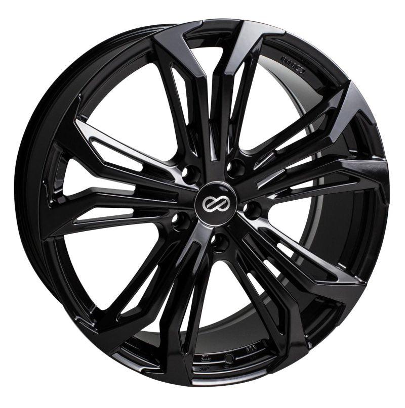 Enkei Enkei Vortex 5 Wheel 17x7.5 40mm Offset 5x114.3mm Bore - Black - Front View