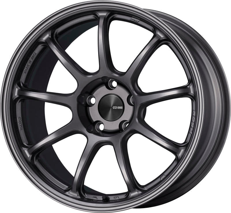 Enkei Enkei PF09 17x9 5x114.3 45mm Offset 75mm Bore Dark Silver Wheel - Front View