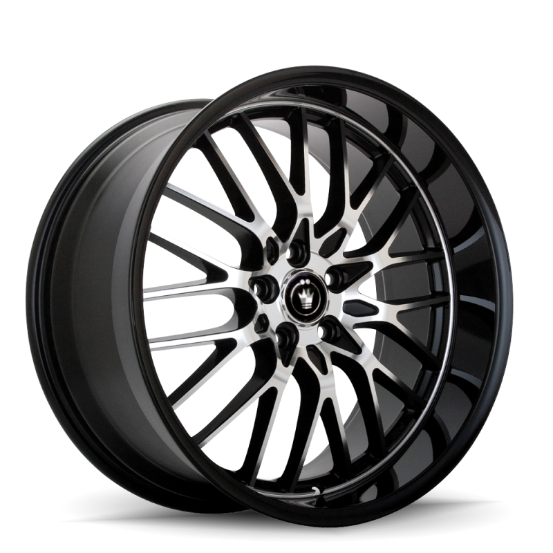Konig Konig Lace 17x7 5x110/5x115 ET40 Black/Machine Spoke - Front View