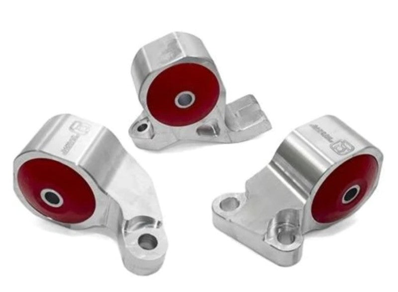 Innovative Mounts Innovative 88-91 Civic D-Series Silver Aluminum Mounts 60A Bushings (Cable) - Front View