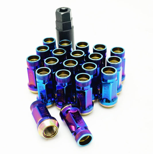 Wheel Mate Wheel Mate Muteki SR45R Lug Nut Kit 12x1.5 - Burned Blue - Front View