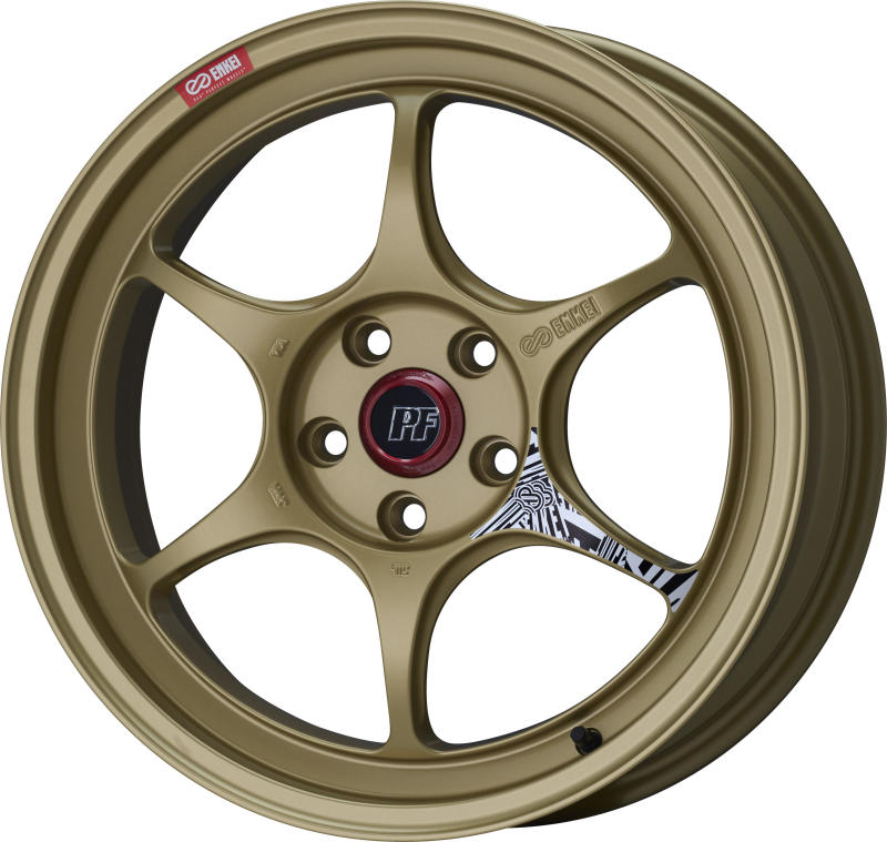 Enkei Enkei PF06 18x10.5 5x114.3 45mm Offset 75mm Bore Gold - Front View