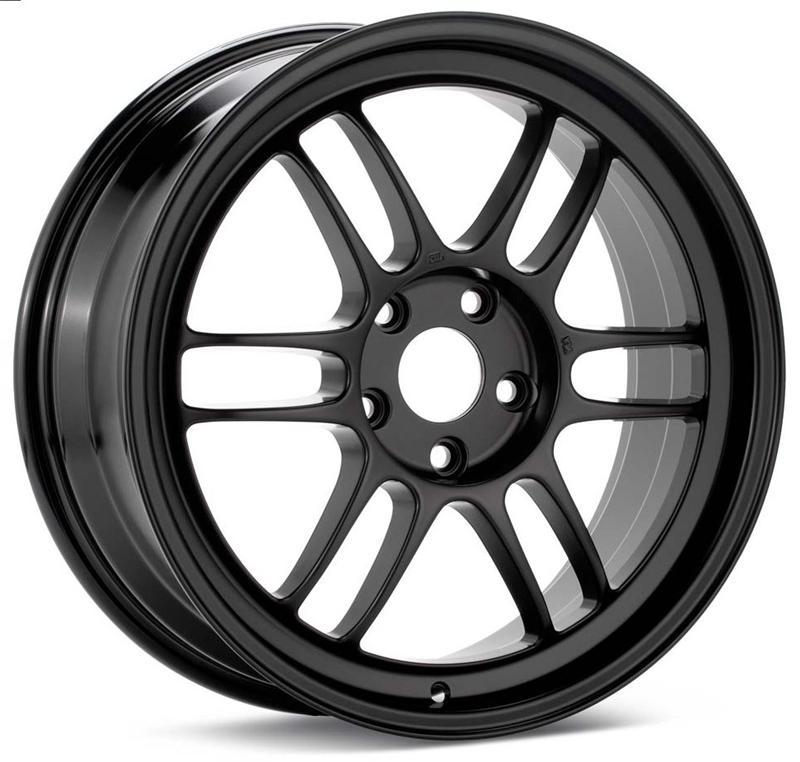 Enkei Enkei RPF1 18x9.5 5x100 38mm Offset Black Wheel - Tarmac Black Edition RPF1 - Front View