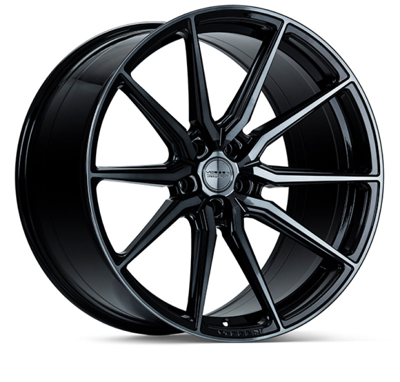 Vossen Vossen HF-3 20x9 / 5x120 / ET35 / Flat Face / 72.56 - Double Tinted - Gloss Black Wheel - Front View
