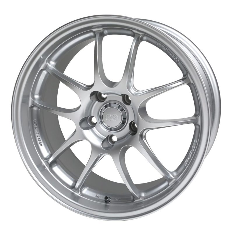 Enkei Enkei PF01 17x7 4x100 38mm Offset 75mm Bore Diameter Silver Wheel - Front View