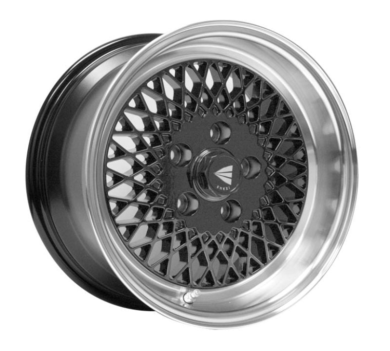 Enkei Enkei92 Classic Line 15x7 38mm Offset 4x100 Bolt Pattern Black Wheel - Front View