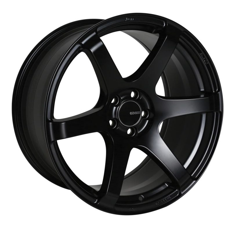 Enkei Enkei T6S 18x8.5 50mm Offset 5x114.3 Bolt Pattern 72.6 Bore Matte Black Wheel - Front View