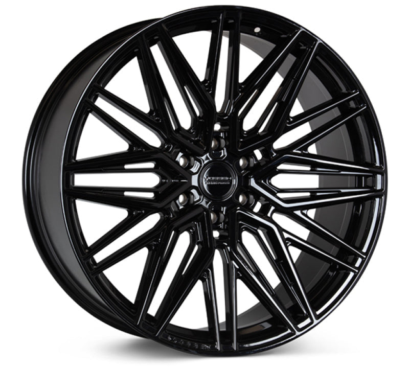 Vossen Vossen HF6-5 24x10 / 6x135 / ET25 / Deep Face / 87.1 - Gloss Black Wheel - Front View