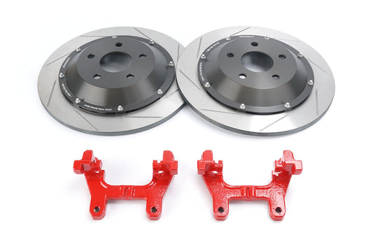 Paragon Paragon 2-piece Rotors Rear Pair 340/350x11mm - Honda Civic Type R FK8 / FL5 - Larger Rotor - Front View
