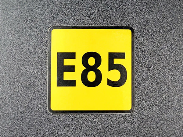 Velocity E85 Square Decal Sticker (Glossy) - Front View