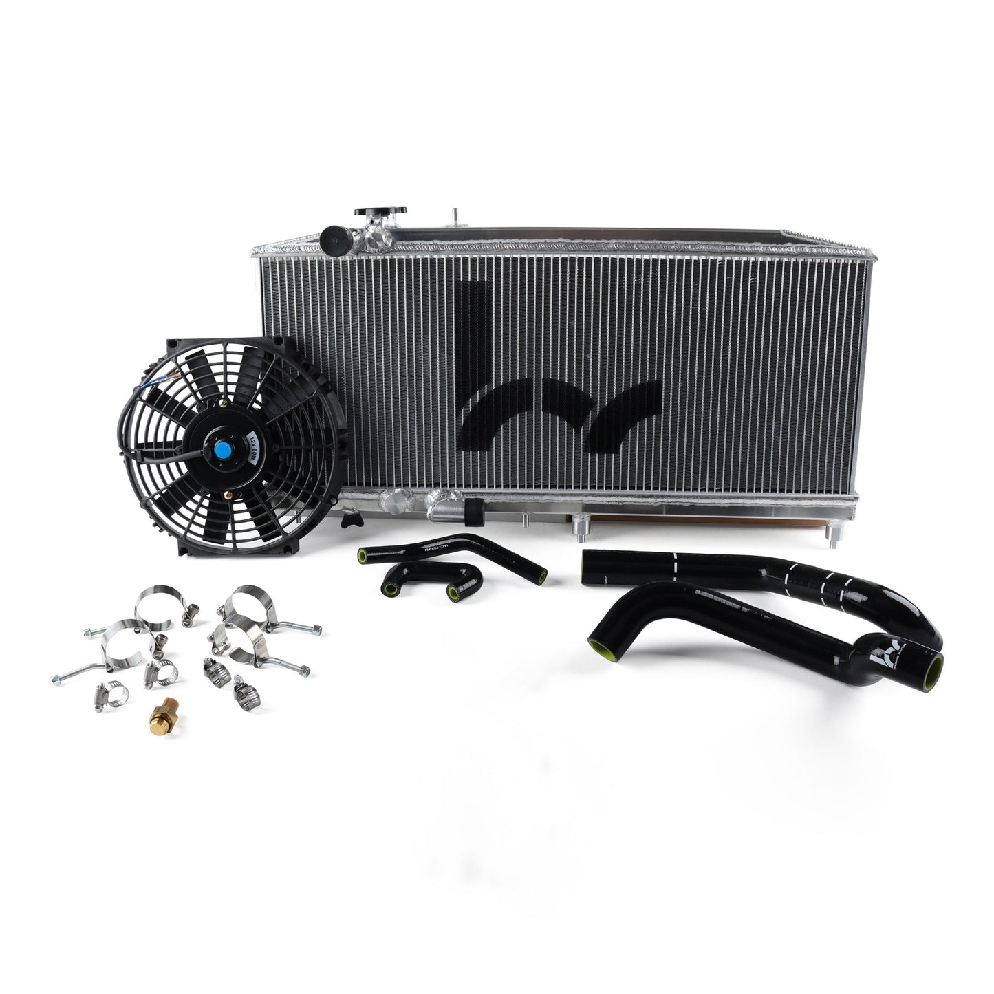 Hybrid Racing Hybrid Racing K-Swap Cooling Package Full-Size Rad (EK Civic K20A/A2/A3/Z1) - Front View
