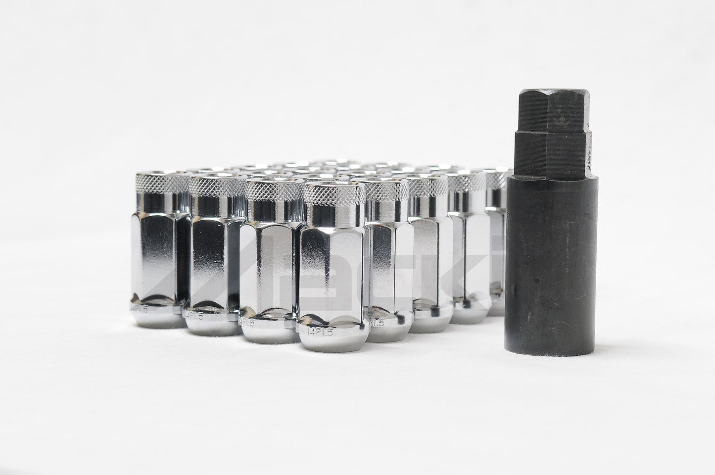 Wheel Mate Wheel Mate Monster Open End Lug Nut Set of 20 - Chrome 14x1.50 - Front View