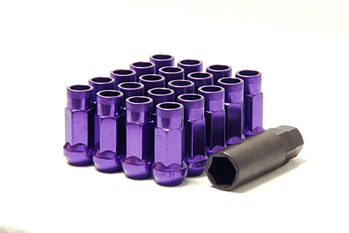 Wheel Mate Wheel Mate Monster Open End Lug Nut Set of 20 - Purple 14x1.50 - Front View