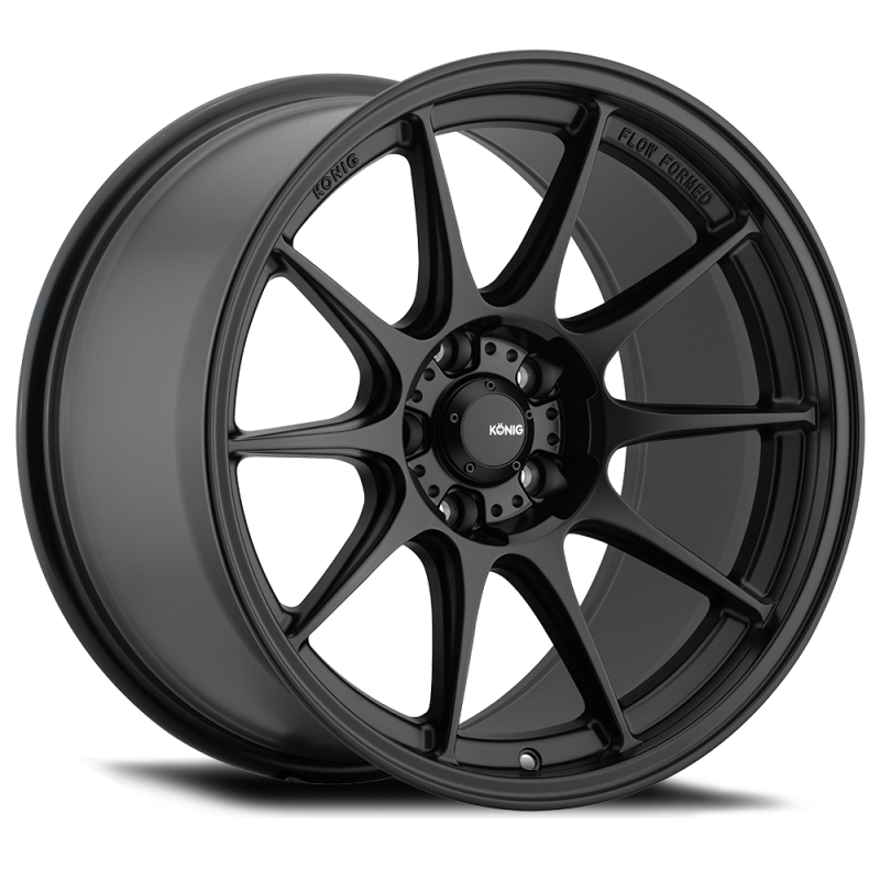 Konig Konig Dekagram 16x8 4x100 ET35 Semi-Matte Black - Front View