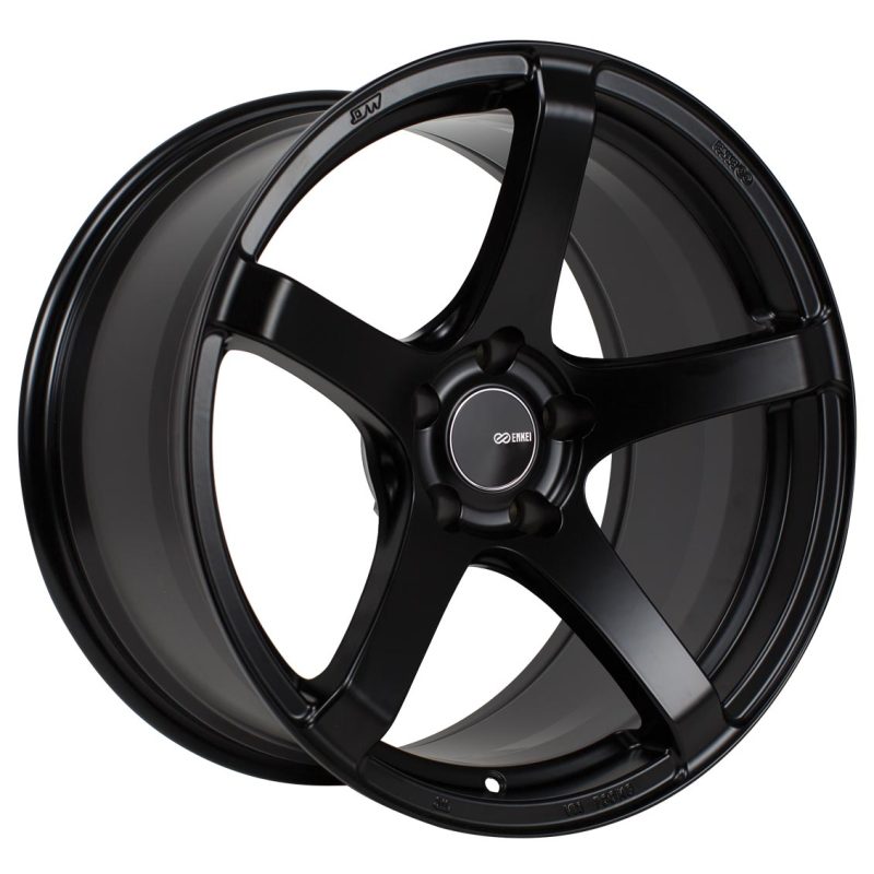 Enkei Enkei Kojin 17x8 40mm Offset 5x100 Bolt Pattern 72.6mm Bore Dia Matte Black Wheel - Front View