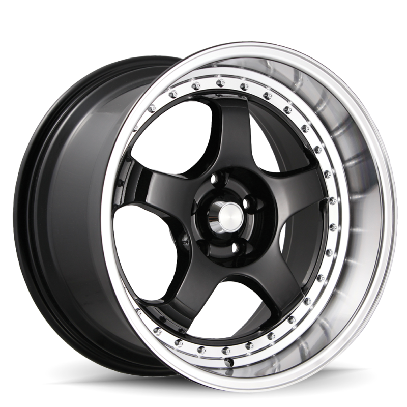 Konig Konig SSM 18x9 5x114.3 ET22 Gloss Black w/ Machined Lip - Front View