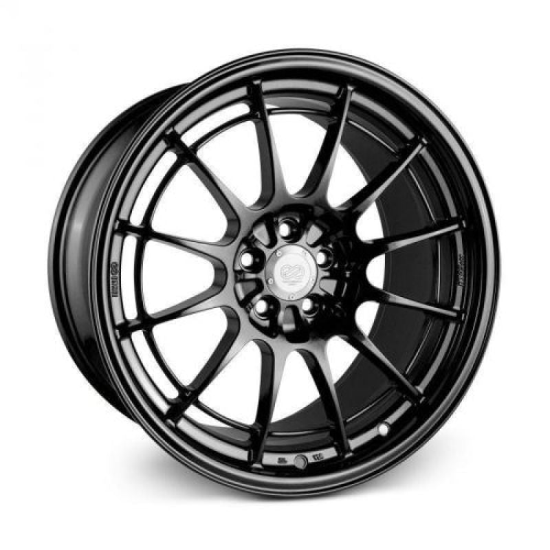 Enkei Enkei NT03+M 18x9.5 5x114.3 40mm Offset Gloss Black Wheel - Front View