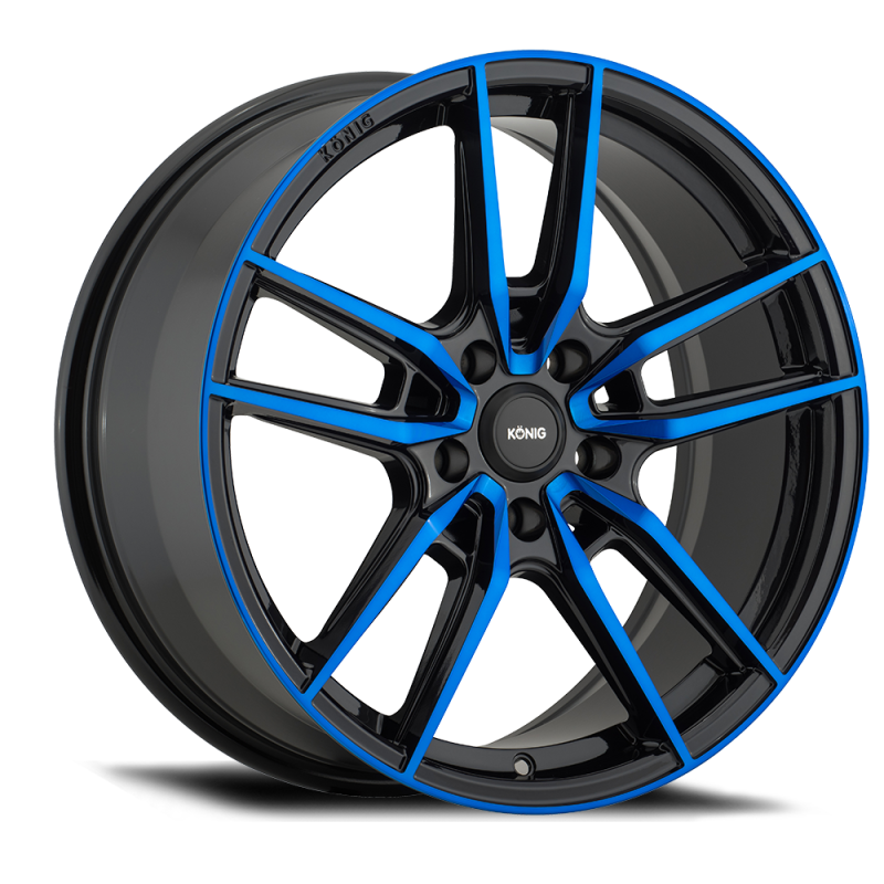 Konig Konig Myth 19x8.5 5x114.3 ET40 Gloss Black w/ Blue Tinted Clearcoat - Front View