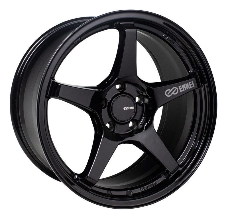 Enkei Enkei TS-5 17x8 5x100 45mm Offset 72.6mm Bore Gloss Black - Front View