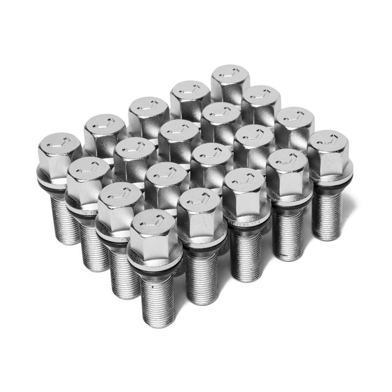 Vossen Vossen Lug Bolt - 14x1.5 - 30mm - 17mm Hex - Cone Seat - Silver (Set of 20) - Front View