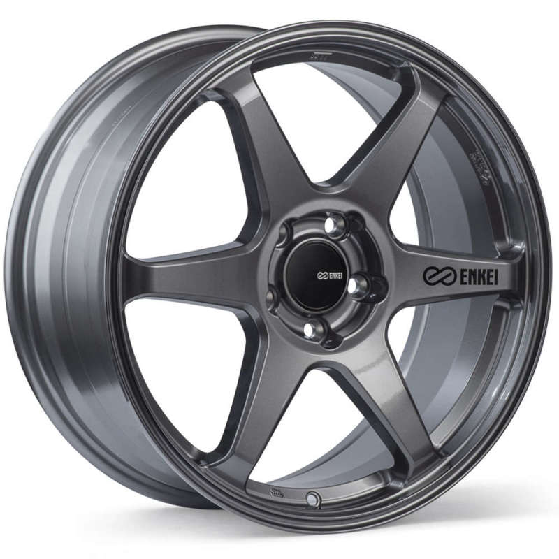 Enkei Enkei T6R 18x9.5 45mm Offset 5x120 Bolt Pattern 72.6 Bore Gloss Gunmetal Wheel - Front View
