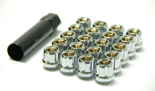 Wheel Mate Wheel Mate Muteki Open End Lug Nuts - Chrome 12x1.25 - Front View
