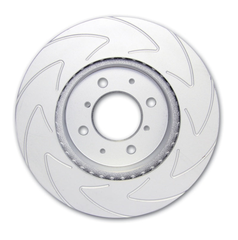 EBC EBC Vee Slot Sport Rotors Front for 99-00 Civic Si, 92-00 Civic EX, 94-01 Integra (4 Lugs) - Front View