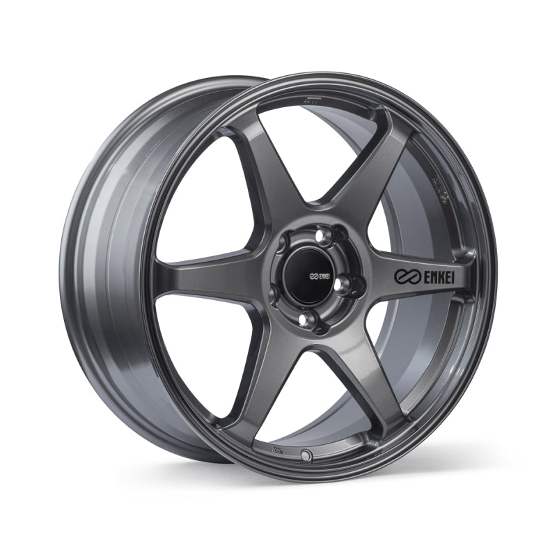 Enkei Enkei T6R 18x9.5 38mm Offset 5x114.3 Bolt Pattern 72.6 Bore Matte Gunmetal Wheel - Front View
