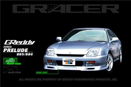 GReddy GReddy 97-01 Honda Prelude Urethane Front Lip Spoiler - Front View