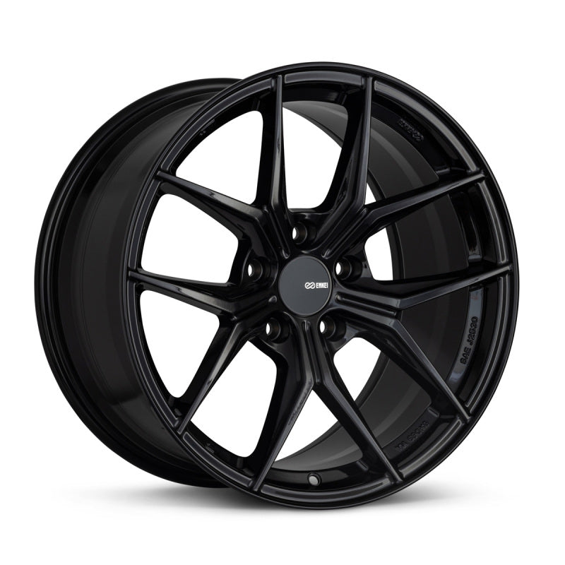 Enkei Enkei TSR-X 18x9.5 40mm Offset 5x120 BP Gloss Black Wheel - Front View