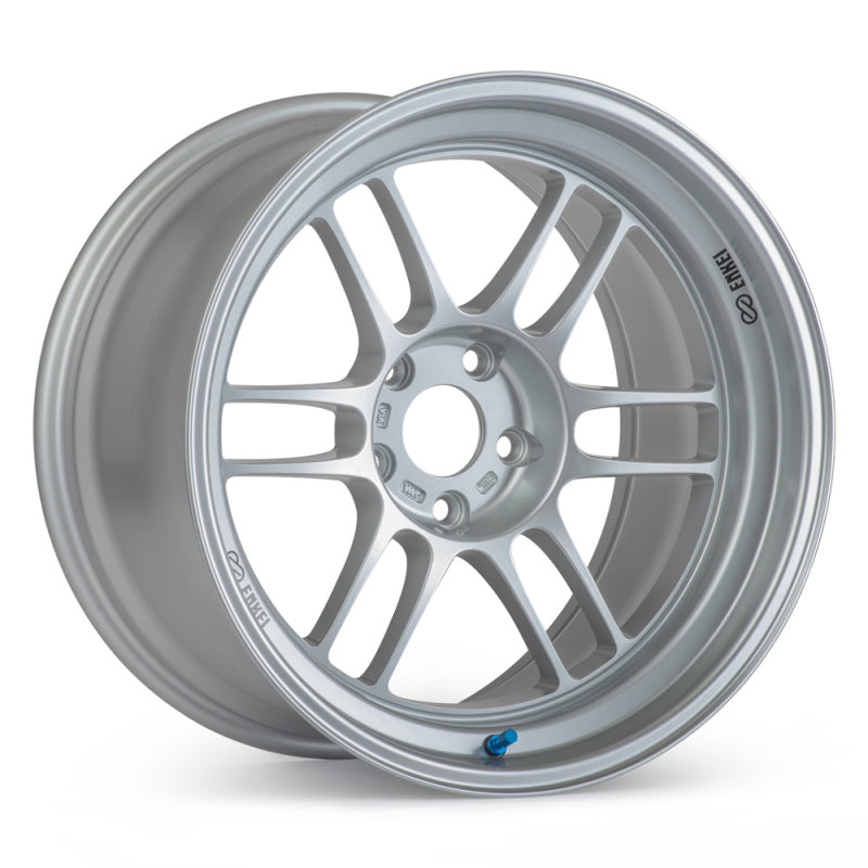 Enkei Enkei RPF1RS 18x11 5x114.3 -10mm Offset 75mm Bore Silver Wheel - Front View